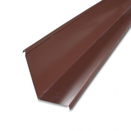 Планка примыкания верхняя 250х147х2000 (ПЭ-8017-ОН) шоколад